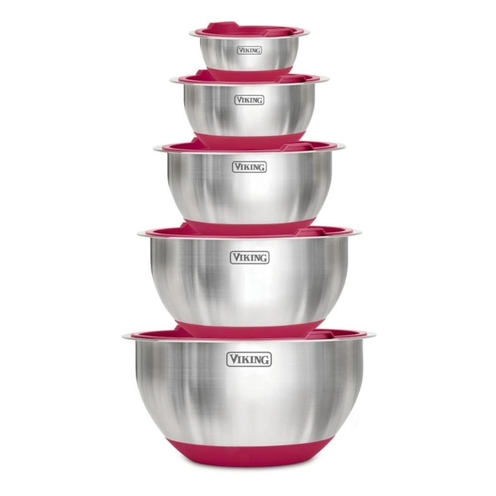 (Ew)Vikings 10 pcs stainless steel mixing ,prep &serving bowls